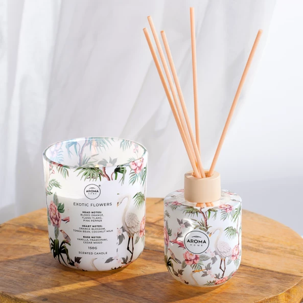Odorizant cu betisoare Exotic Flowers, 100 ml, Wild, Aroma Home