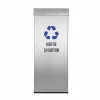 Pubela inox cu capac, orificiu rectangular, 300X300X700H, Pentru Hartie si Carton
