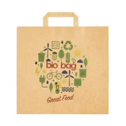 Pungi hartie Bio Bag, inscriptionate, 32X18X30, 50 bucati/set