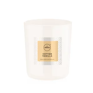 Lumanare parfumata Cotton Vanilla, 115 g, Elegance, Aroma Home
