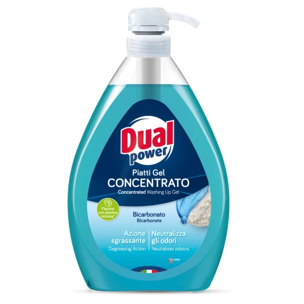 Detergent vase manual bicarbonat cu pompa, 1 L, Dual Power