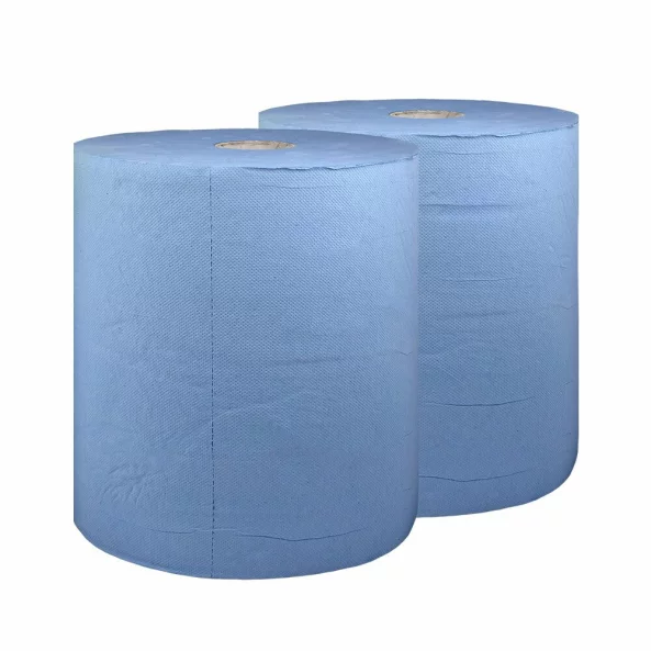 Prosop rola industriala, 3 straturi, 170m/rola, XL, albastra
