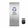 Pubela inox cu capac AISI304, orificiu rectangular, 300X300X700H, Pentru Hartie si Carton