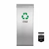 Pubela inox cu capac AISI304, orificiu rectangular, 300X300X700H, Pentru Sticla