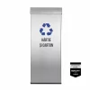 Pubela inox cu capac AISI430, orificiu rectangular, 300X300X700H, Pentru Hartie si Carton