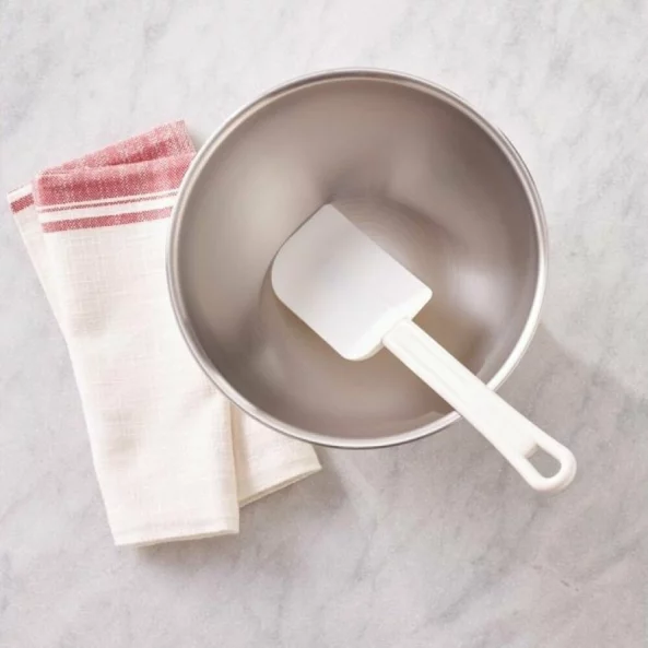 Spatula dreptunghiulara, poliamida cu fibra de sticla, culoare alba, lungime 280mm