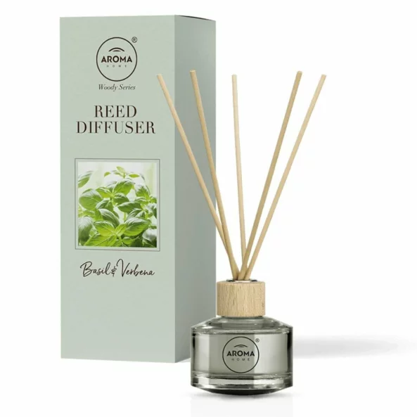 Odorizant cu betisoare, Busuioc si Verbena, 50 ml, Woody Series, Aroma