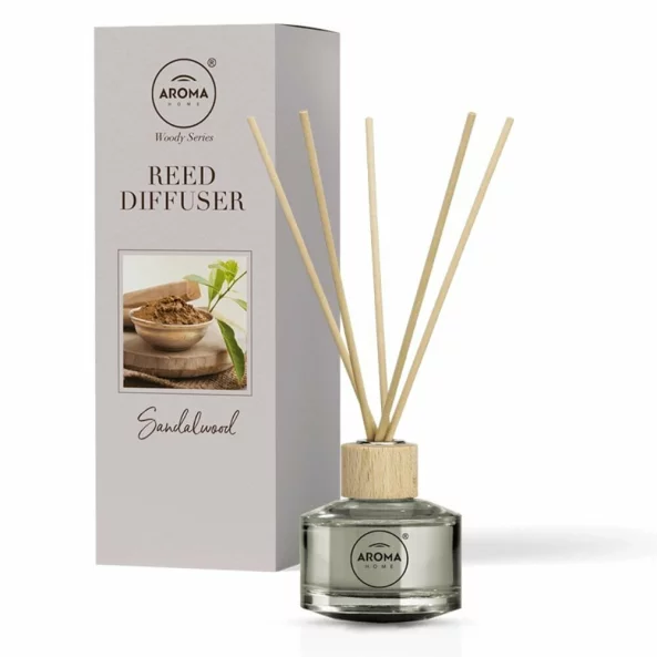 Odorizant cu betisoare, Lemn de santal, 50 ml, Woody Series, Aroma