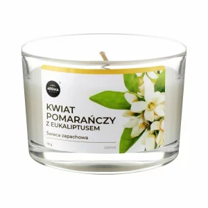 Lumanare parfumata, Floare de portocal si Eucalipt, 115 g, Aroma