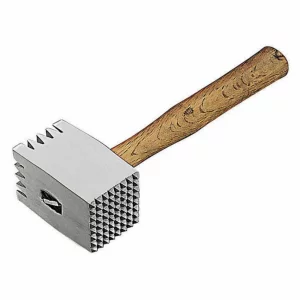 Ciocan pentru carne cu 2 fete, aluminiu, maner lemn, lungime 320 mm
