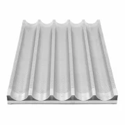 Tava profesionala perforata pentru baghete, aluminiu, 400x600 mm