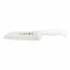 Cutit santoku, lama inox 177mm, maner polipropilena Microban alb