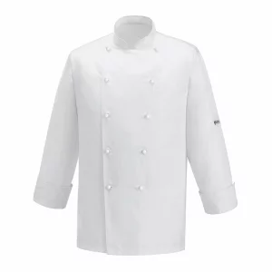 Tunica bucatar cu maneca lunga, marime S, alba, EGO CHEF