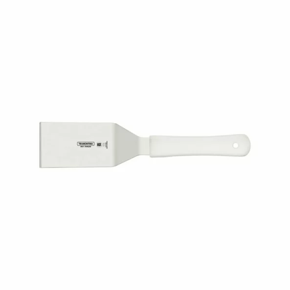 Spatula dreptunghiulara profesionala, lama inox 127x63mm, maner Microban alb, Profissional Master, Tramontina