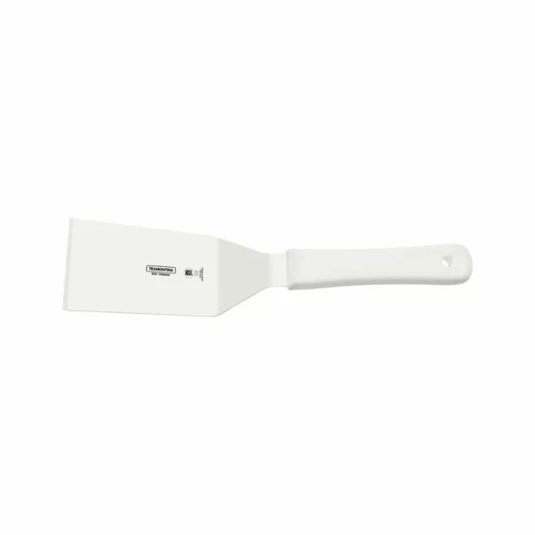Spatula dreptunghiulara profesionala, lama inox 127x63mm, maner Microban alb, Profissional Master, Tramontina