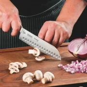 Cutit Santoku profesional, lama inox 177mm, maner ranforsat negru, Century, Tramontina