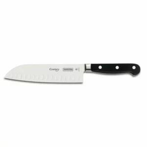 Cutit Santoku profesional, lama inox 177mm, maner ranforsat negru, Century, Tramontina
