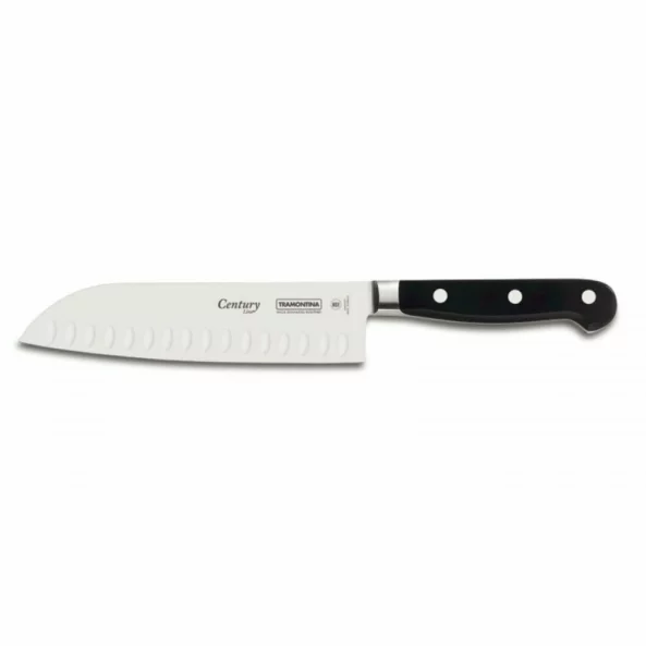Cutit Santoku profesional, lama inox 177mm, maner ranforsat negru, Century, Tramontina