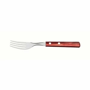 Furculita inox, lungime totala 190mm, maner lemn tratat rosu, Polywood, Tramontina