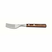 Furculita inox, lungime totala 190mm, maner lemn tratat maro, Polywood, Tramontina