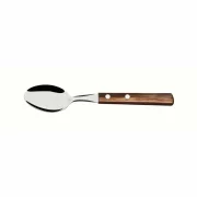 Lingura baza inox, lungime totala 190mm, maner lemn tratat maro, Polywood, Tramontina