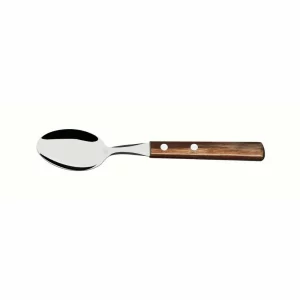 Lingura baza inox, lungime totala 190mm, maner lemn tratat maro, Polywood, Tramontina