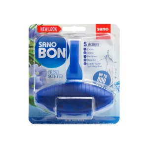 Odorizant WC 5 in 1 cu suport, 55 gr, blue, Sano Bon