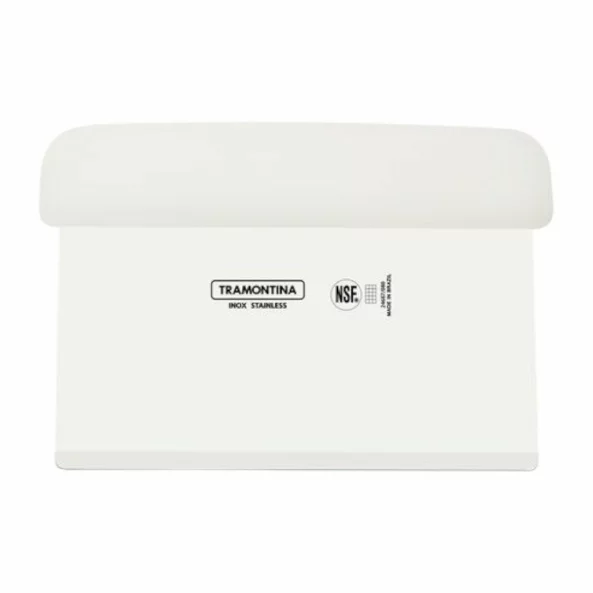 Racleta profesionala, lama inox 100x152 mm, maner Microban alb, Profissional Master, Tramontina