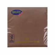 Set servetele de masa, maro, 2 straturi, 33x33 cm, 50 bucati/pachet
