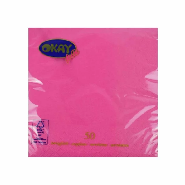 Set servetele de masa, cyclamen ortensia, 2 straturi, 33x33 cm, 50 bucati/pachet