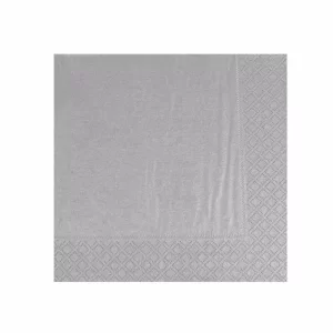 Set servetele de masa, argintii argento, 2 straturi, 33x33 cm, 50 bucati/pachet