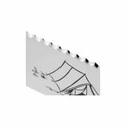 Maceta camping, lama inox 311x56mm zimtata, maner polipropilena verde, Tramontina