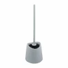 Set perie pentru wc PP cu suport din plastic, gri metalizat