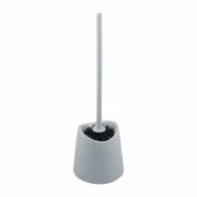 Set perie pentru wc PP cu suport din plastic, gri metalizat
