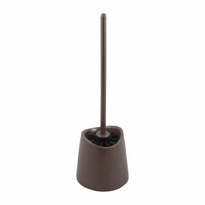 Set perie pentru wc PP cu suport din plastic, maro