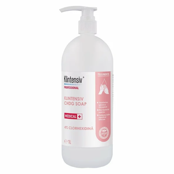 Sapun igienic si chirurgical CHDG, 4% Clorhexidina, 1000 ml, Klintensiv