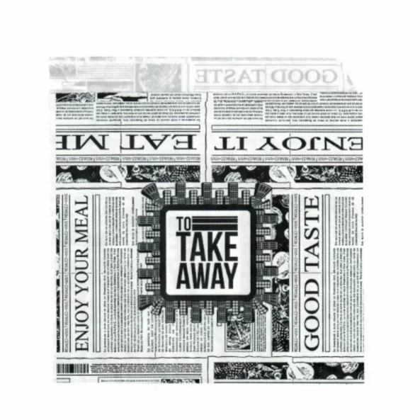 Coltar hartie model ziar, 16x17 cm, 2000 bucati/pachet