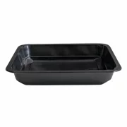 Caserola neagra termosudabila, 1 compartiment, H40, 227x178x40 mm