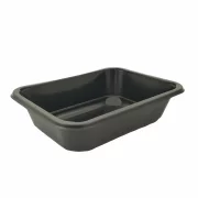 Caserola neagra termosudabila, 1 compartiment, H50, 187x137x50 mm