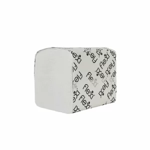 Hartie igienica pliata V-Fold, 2 straturi, 200 foi/pachet, alba, Plio Comfort 200, Flexi