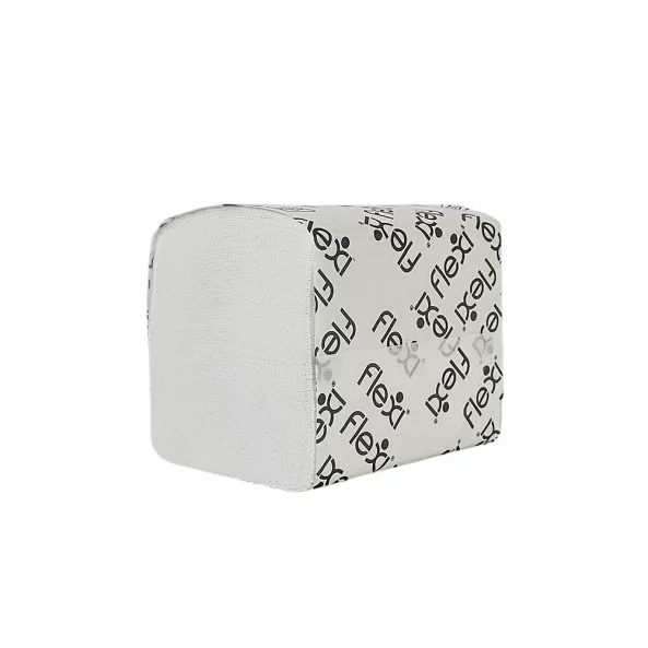 Hartie igienica pliata V-Fold, 2 straturi, 200 foi/pachet, alba, Plio Comfort 200, Flexi