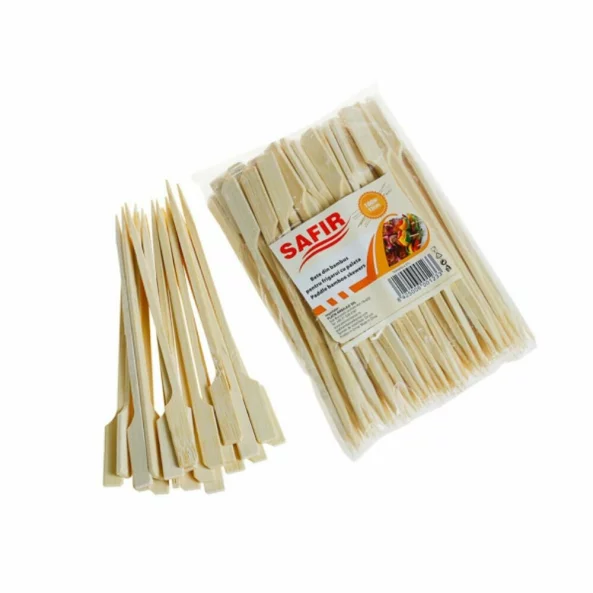 Bete pentru frigarui cu paleta, bambus, 15cm, 100 bucati/set, Safir