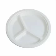 Farfurii carton BIO, 26 cm, 3 compartimente, 50 bucati/set, Safir