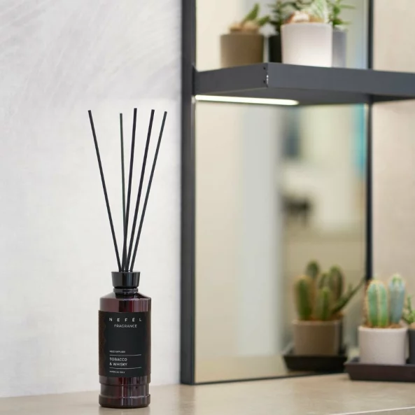 Odorizant cu betisoare, 480 ml, Tobacco &amp; Whisky, Nefel