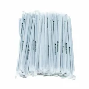 Paie biodegradabile PLA negre flexibile, ambalate individual, 240x5 mm, 400 bucati/set