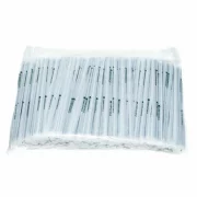 Paie biodegradabile PLA negre drepte, ambalate individual, 240x8 mm, 250 bucati/set