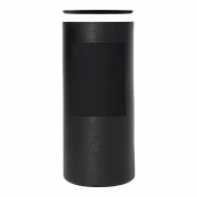 Suport pentru cosmetice hoteliere, 500 ml, polipropilena texturata anti-amprente, negru, Nefel