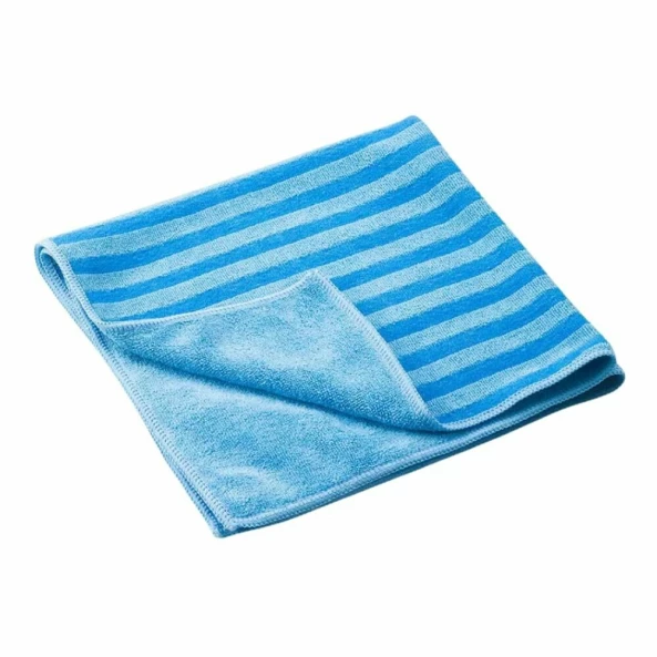 Set 3 lavete microfibra cu peri (Bristles), 40x40 cm, albastre, Ideal