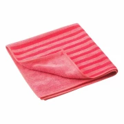 Set 3 lavete microfibra cu peri (Bristles), 40x40 cm, rosii, Ideal