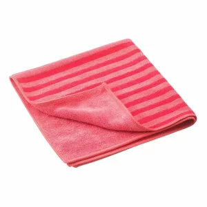 Set 3 lavete microfibra cu peri (Bristles), 40x40 cm, rosii, Ideal